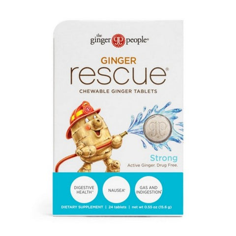 GO Energy for the Skin, Ginger Rescue Chewable Ginger Strong, 24 Tabs GO Energy for the Skin