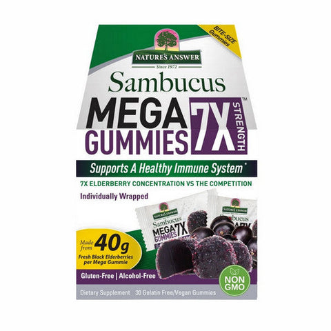 Nature's Answer, Sambucus Mega Gummies 7X Strength, 30 Count Nature's Answer