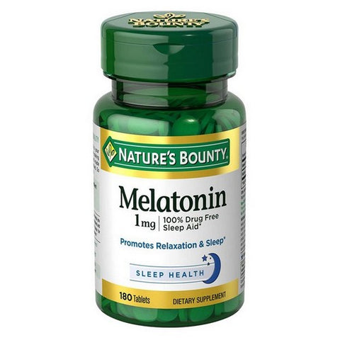 Nature's Bounty, Nature's Bounty Melatonin Natural Sleep Aid, 1 mg, 24 X 180 Tabs Nature's Bounty