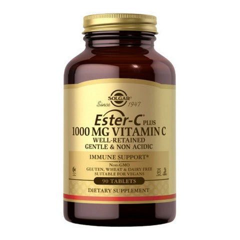 Solgar, Ester-C + Vitamin C  (Ester-C Ascorbate Complex), 1000mg, 90 Tabs Solgar