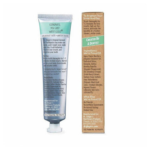 Dr.Ginger's, Coconut Oil Toothpaste, 4 Oz Dr.Ginger's