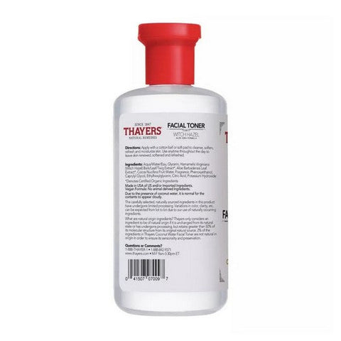 Thayers, Witch Hazel with Aloe Vera Alcohol Free Toner, Coconut Water 12 Oz Thayers