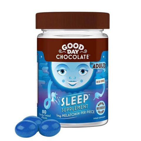 Good Day Chocolate, Sleep Supplement For Adults Milk Chocolate, 1 Mg, 80 Count Good Day Chocolate