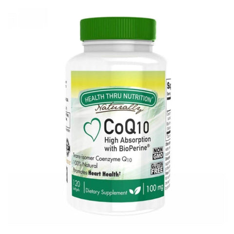Health Thru Nutrition, CoQ10 with Bioperine, 100 mg, 120 Softgels Health Thru Nutrition