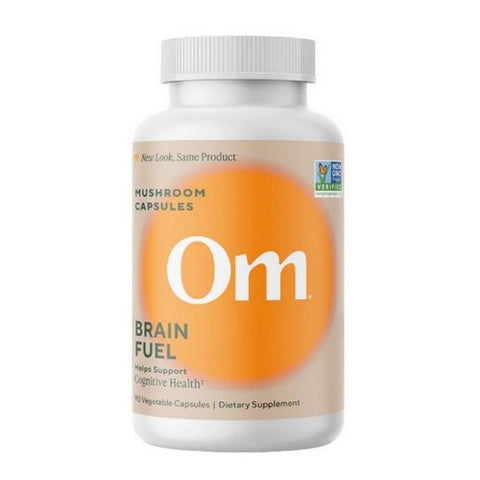 Om Mushrooms, Brain Fuel Powered By Lion'S Mane Plus Folate, 667 Mg, 90 Veg Caps Om Mushrooms