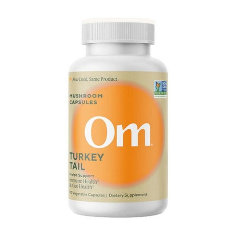 Om Mushrooms, Turkey Tail Mushroom Superfood, 90 Veg Caps Om Mushrooms