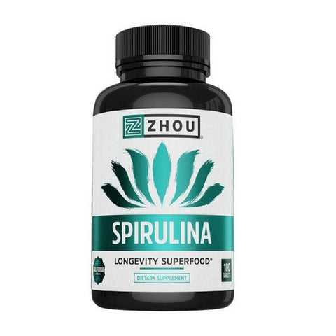 Zhou Nutrition, Spirulina, 180 Tabs Zhou Nutrition