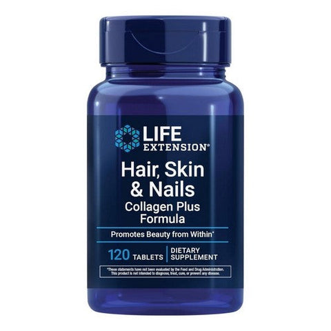 Life Extension, Hair Skin And Nails Collagen Plus Formula, 120 Tabs Life Extension
