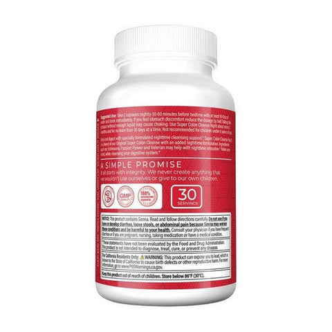 Health Plus, Super Colon Cleanse Night, 60 Caps Health Plus