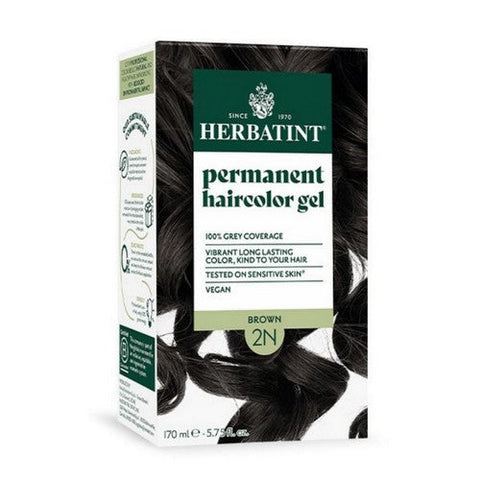 Herbatint, Permanent Hair Colour Gel 2N Brown, 5.75 Oz Herbatint