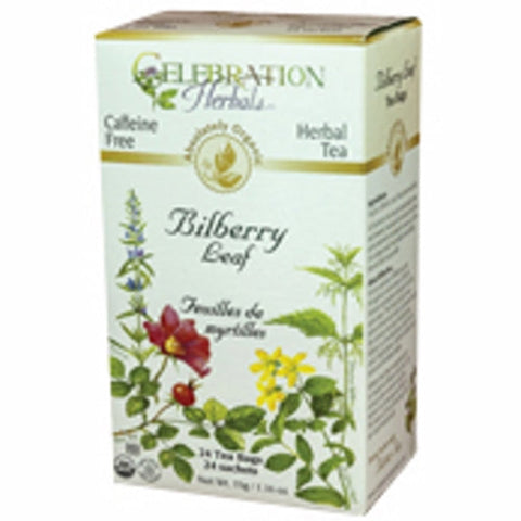 Organic Bilberry Leaf Tea 24 Bags by Celebration Herbals