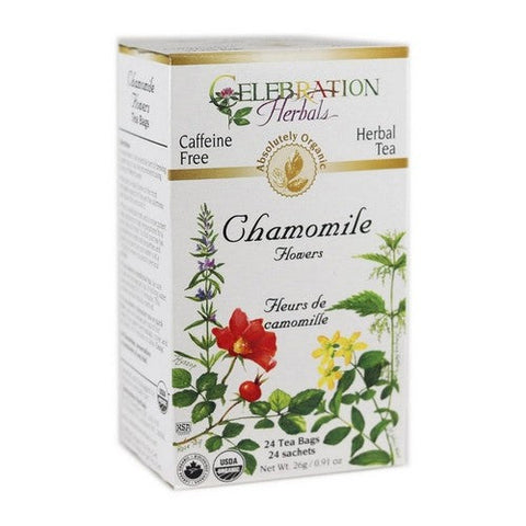 Celebration Herbals, Organic Chamomile Flowers Tea, 24 Bags Celebration Herbals