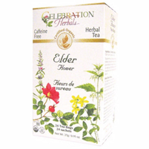 Celebration Herbals, Organic Elder Flowers Tea, 24 Bags Celebration Herbals
