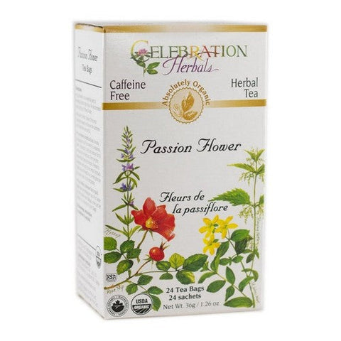 Celebration Herbals, Organic Passion Flower Tea, 24 Bags Celebration Herbals