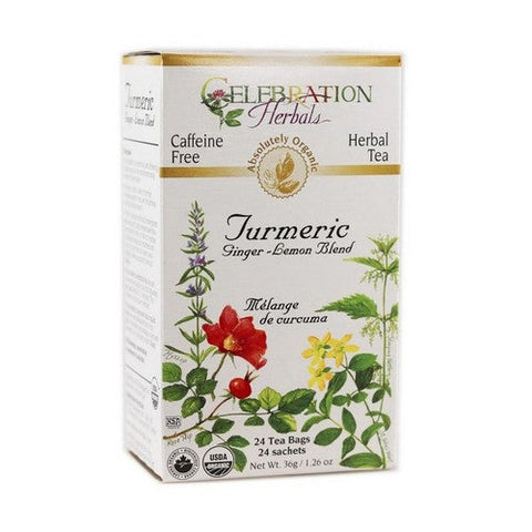 Celebration Herbals, Organic Turmeric Ginger Lemon Tea, 24 Bags Celebration Herbals