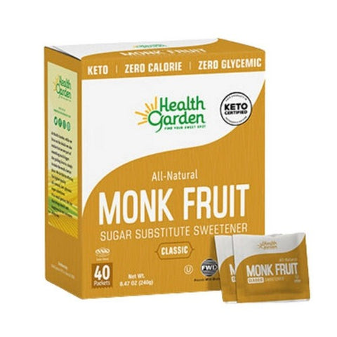 Health Garden, All-Natural Monk Fruit Sweetener Classic, 40 Packets Health Garden