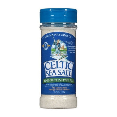 Celtic Sea Salt, Fine Ground Sea Salt Shaker Jar, 8 Oz Celtic Sea Salt