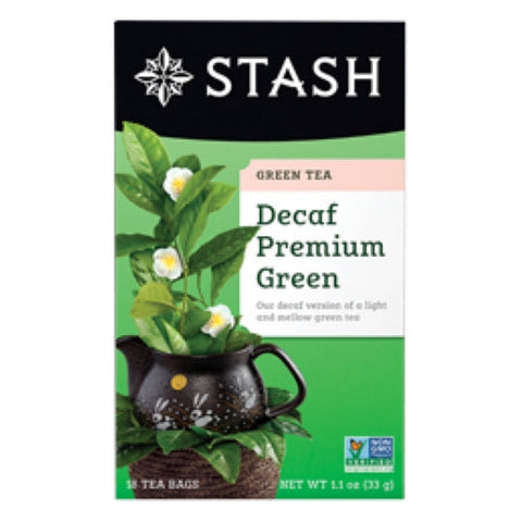 Stash Tea, Decaf Premium Green Tea, 18 Count Stash Tea