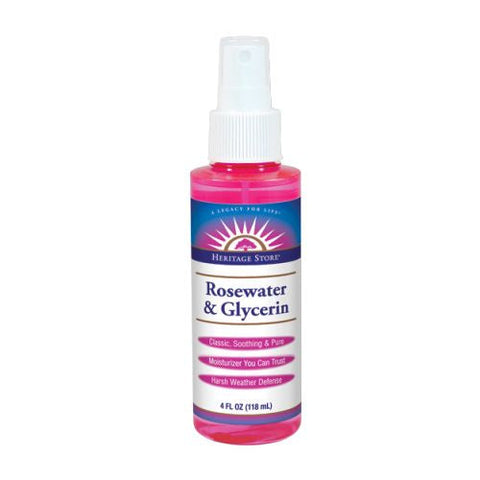 Heritage Store, Rosewater & Glycerin Atomizer, 4 Oz Heritage Store