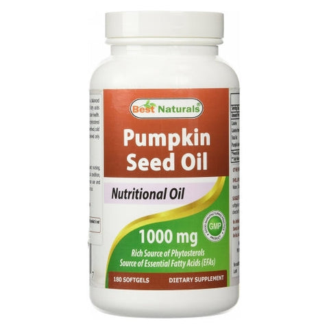 Best Naturals, Pumpkin Seed Oil, 1000 mg, 180 Softgels Best Naturals