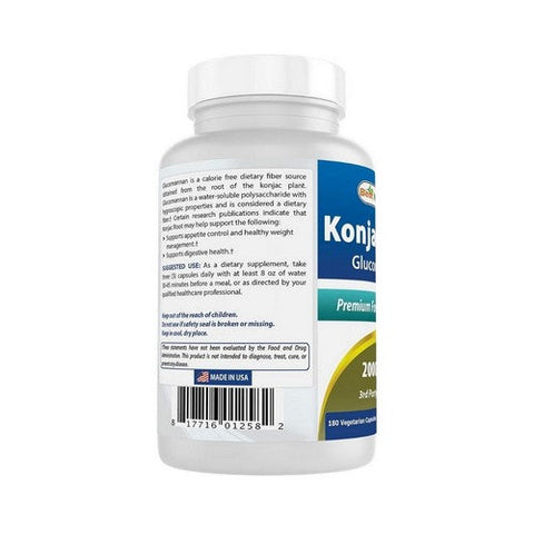 Best Naturals, Konjac Root, 2000 mg, 180 Caps Best Naturals