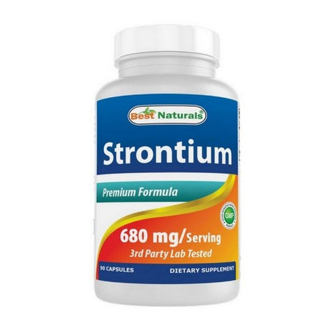 Best Naturals, Strontium, 680 mg, 90 Caps Best Naturals