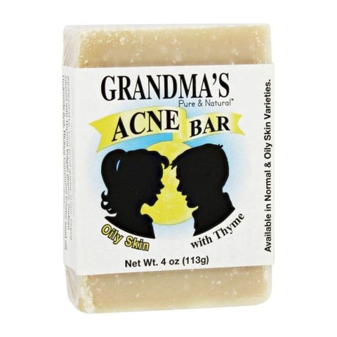 Grandmas Pure & Natural, Acne Bar for Oily Skin, 4 Oz Grandmas Pure & Natural