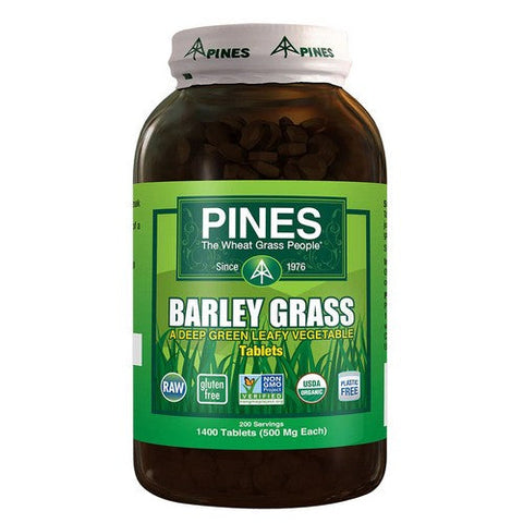 Pines Wheat Grass, Barley Grass Tablets, 1400 Count Pines Wheat Grass