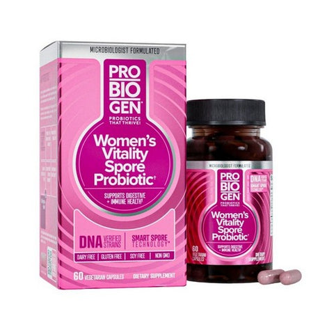 Probiogen, Women's Daily Vitality Spore Probiotic With Smart Spore Technology, 60 Veg Caps Probiogen