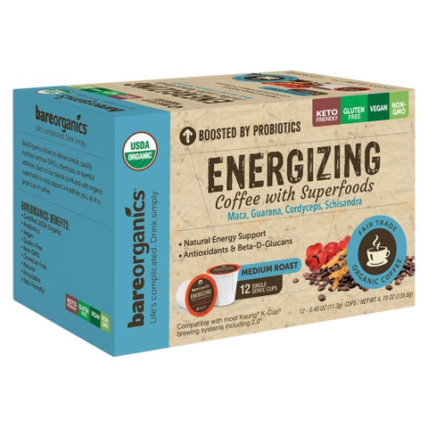 Bare Organics, Energy Coffee K-Cups, 12 Count Bare Organics
