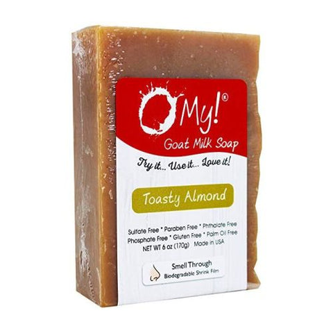 O MY!, Goat Milk Soap Bar, Toasty Almond 6 Oz O MY!