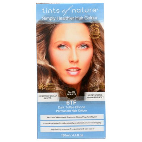 Tints of Nature, Permanent Hair Color, 6TF Dark Toffee Blonde 4.4 Oz Tints of Nature
