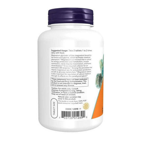 Now Foods, Magnesium Glycinate, 180 Tabs Now Foods
