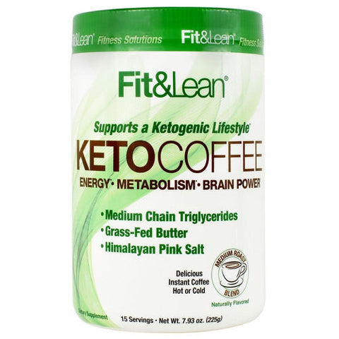 Maximum Human Performance, Fit & Lean Keto Coffee Medium Roast Blend, 15 Servings Maximum Human Performance
