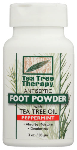 Tea Tree Therapy, Antiseptic Foot Powder Peppermint, 3 Oz Tea Tree Therapy