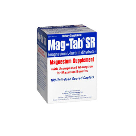 Mag-Tab, Magnesium L-lactate Supplement, 84 MG, 100 Unit Dose Mag-Tab