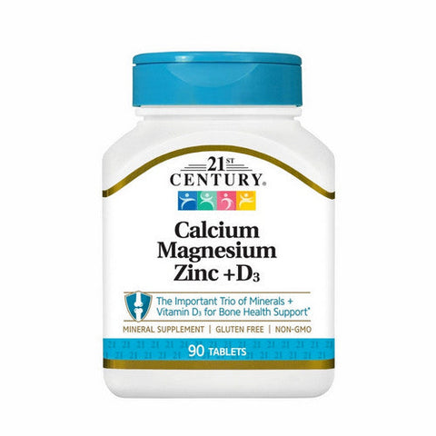 21st Century, Calc + Mag + Zinc + D3, 90 Tabs 21st Century
