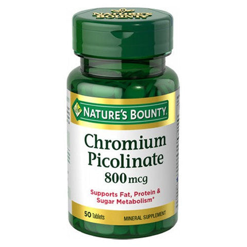 Nature's Bounty, Mega Chromium Picolinate, 800 mcg, 50 Tablets Nature's Bounty