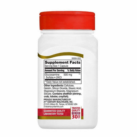 21st Century, Glucosamine Relief, 500 Mg, 60 Caps 21st Century
