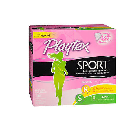 Playtex, Sport Plastic Applicator Tampons Unscented Regular Super, 36 Each Playtex