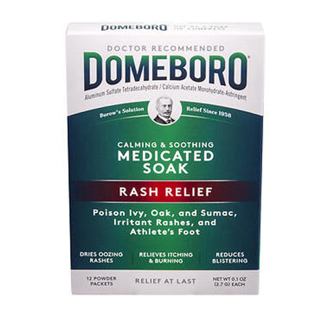 Domeboro, Calming And Soothing Rash Relief Medicated Soak Powder, 12 Packets Domeboro