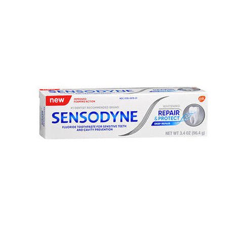 Sensodyne, Repair And Protect Whitening Fluoride Toothpaste For Sensitive Teeth & Cavity Prevention, 3.4 Oz Sensodyne