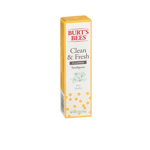 Burt's Bees, Clean & Fresh Fluoride Toothpaste Mint Medley, 4.7 Oz Burt's Bees