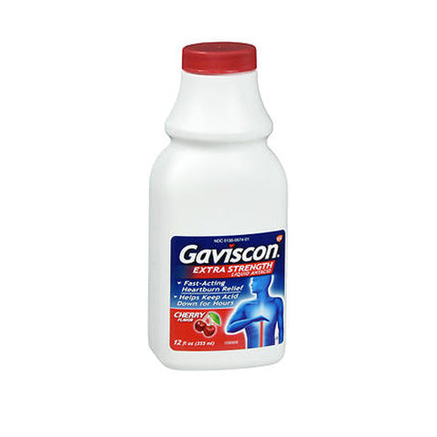 Gaviscon, Liquid Antacid Extra Strength Cherry Flavor, 12 Oz Gaviscon