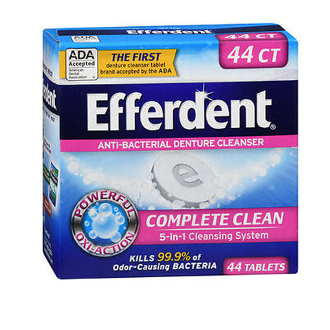 Efferdent, Anti-Bacterial Dental Appliance Cleanser Complete Clean, 44 Tabs Efferdent