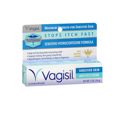 Vagisil, Maximum Strength Anti-Itch Cream With Soothing Oatmeal, 1 Oz Vagisil