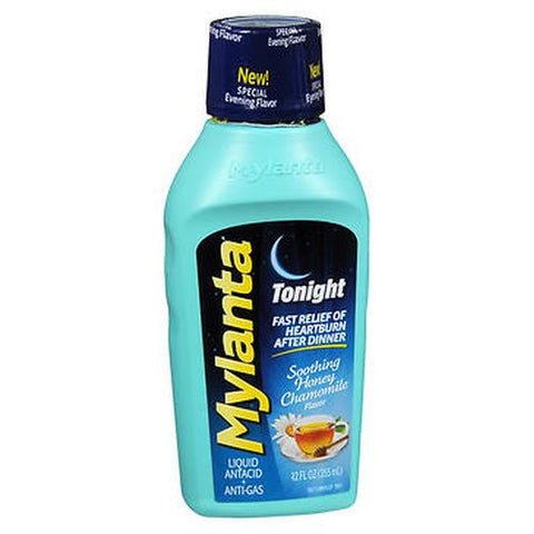 Mylanta, Tonight Antacid Plus Anti-Gas Liquid Soothing Honey Chamomile, 12 Oz Mylanta