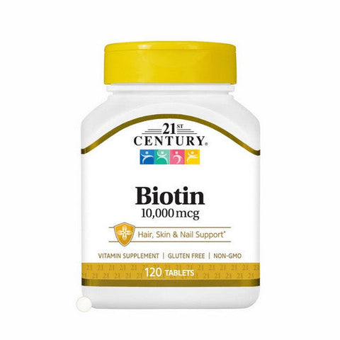 21st Century, Biotin, 10,000 Mcg, 120 Tabs 21st Century