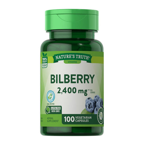Nature's Truth, Bilberry Equivalent Capsules, 2400 Mg, 100 Caps Nature's Truth