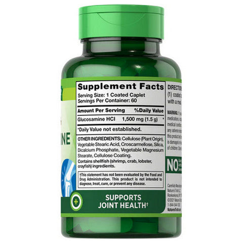 Nature's Truth, Glucosamine Hcl Coated Caplets Mega Strength, 1500 Mg, 60 Tabs Nature's Truth